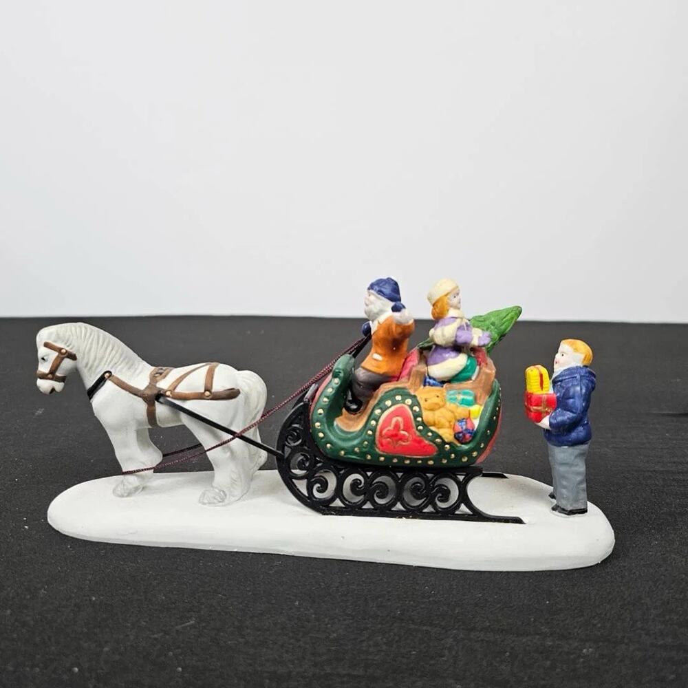 Vintage Lemax Village Collection “Loading The Gifts” Porcelain